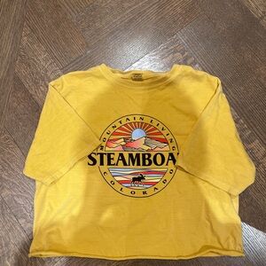 Kids Yellow Graphic T-Shirt